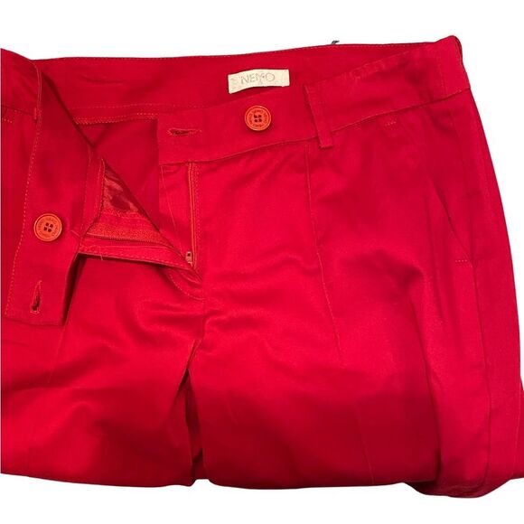 NWT Nemo wide leg red cotton mid-rise pants. Small - Picture 6 of 7